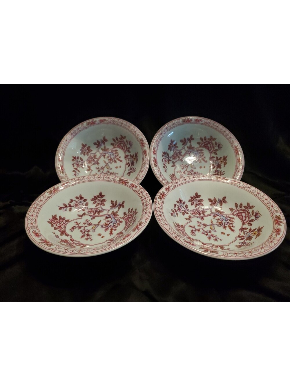 Vtg Pretty Johnson Bros 4 Singapore Soup Bowls